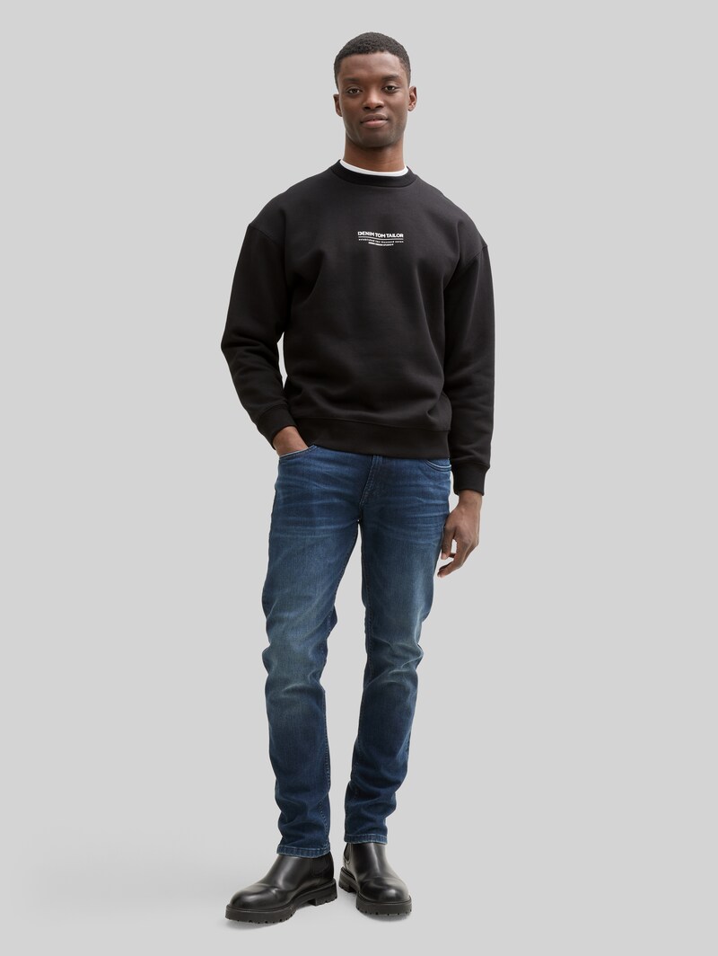 Tom Tailor Relaxed Sweatshirt mit Logo-Print - Black