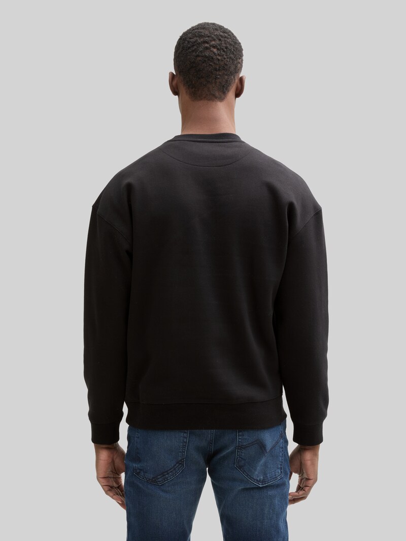 Tom Tailor Relaxed Sweatshirt mit Logo-Print - Black