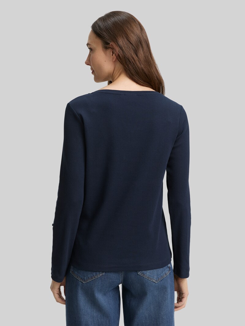 Tom Tailor Langarmshirt mit Turn-Up-Funktion - Lunar Eclipse