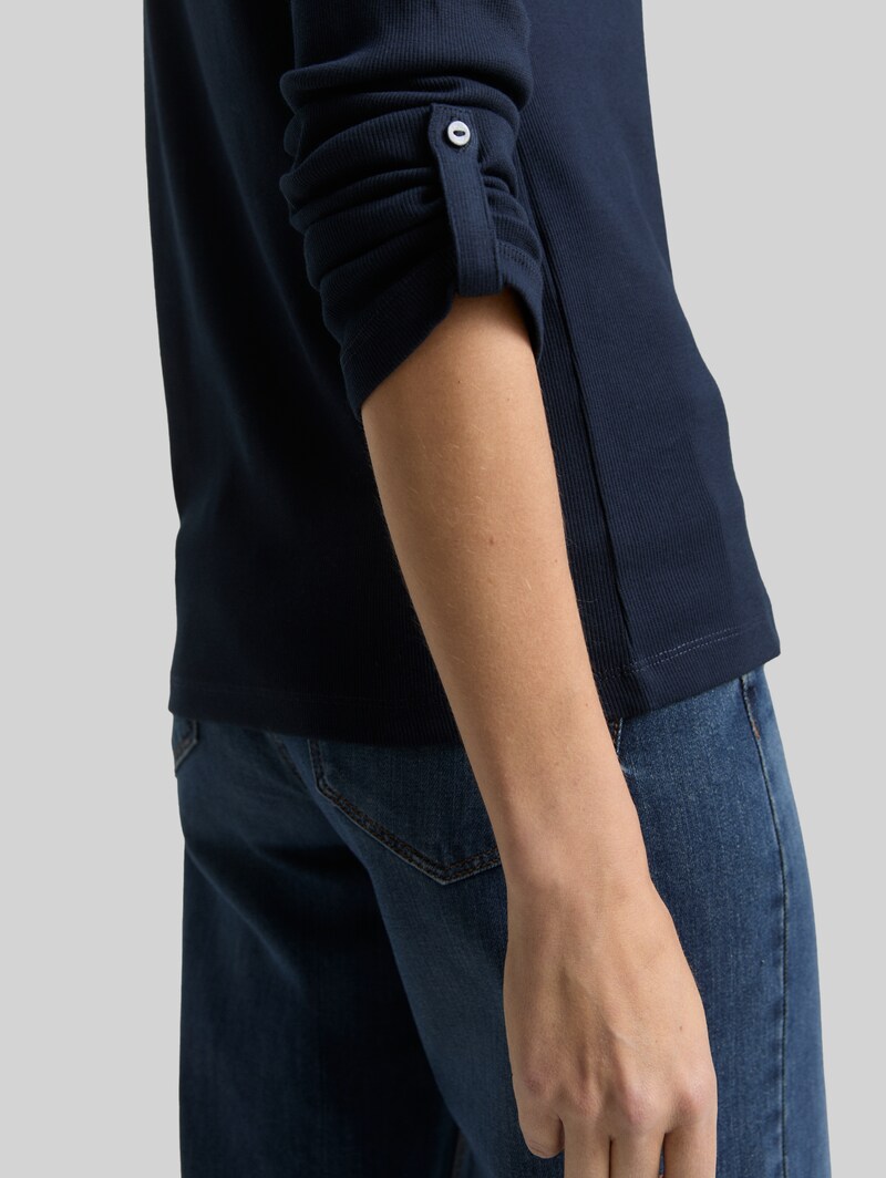 Tom Tailor Langarmshirt mit Turn-Up-Funktion - Lunar Eclipse