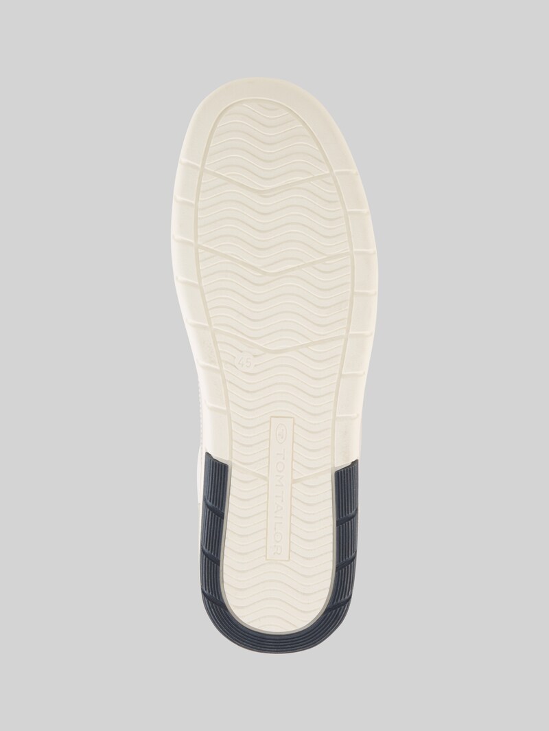 Tom Tailor Sneaker aus strukturiertem Lederimitat - White