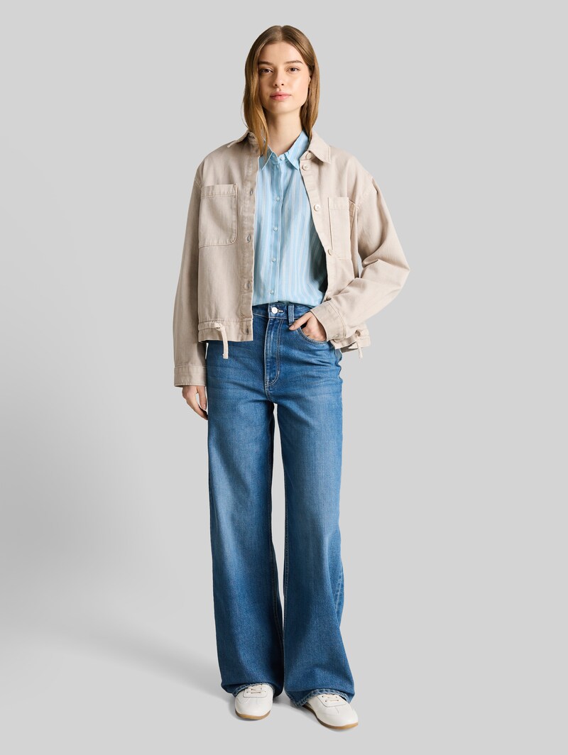 Tom Tailor Bluse mit Streifenmuster - Blue White Stripe
