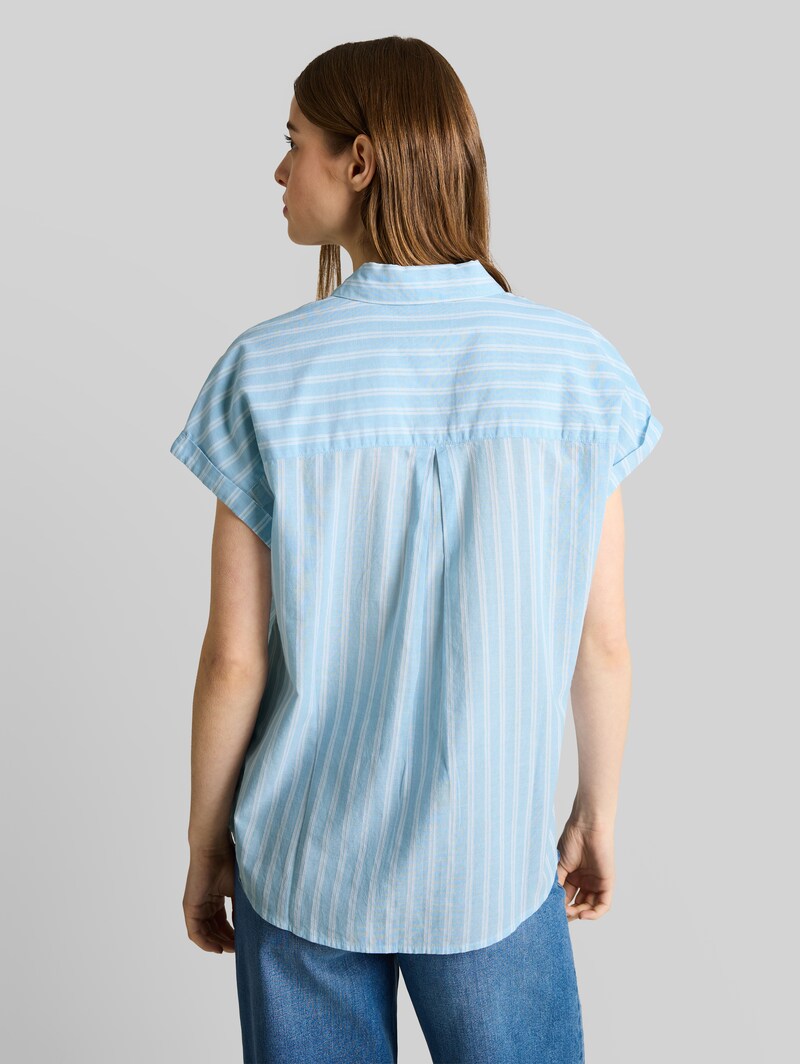 Tom Tailor Bluse mit Streifenmuster - Blue White Stripe