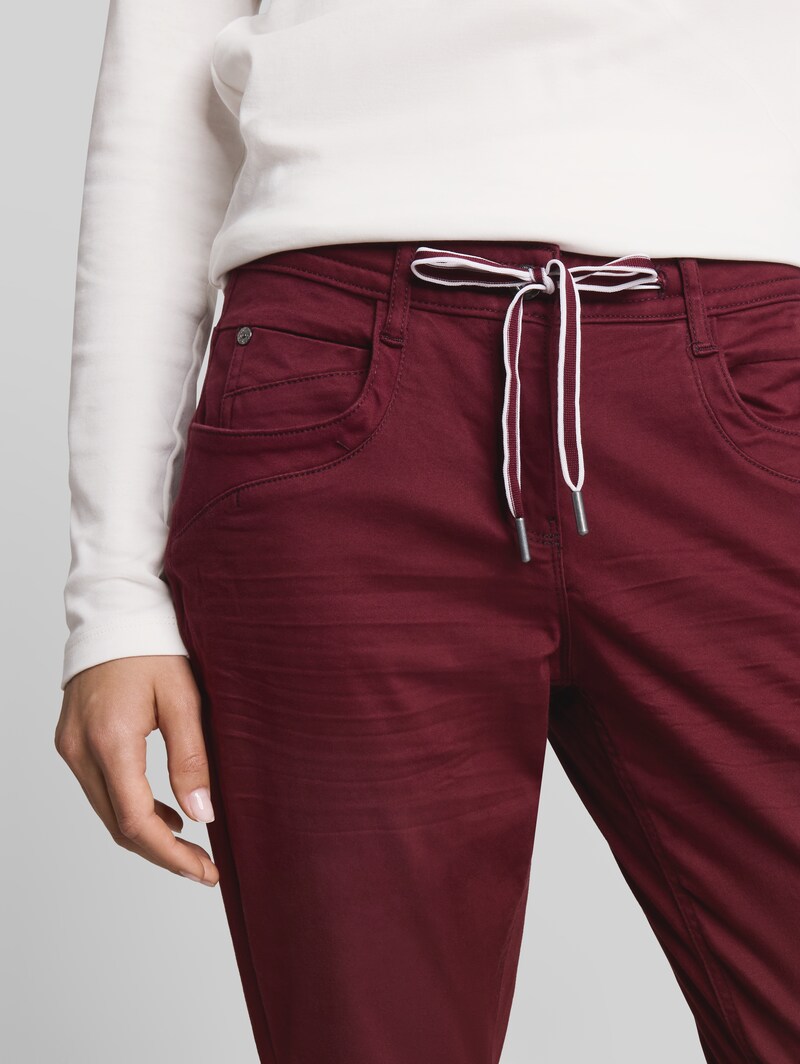 Tom Tailor Tapered Relaxed Hose - Preppy Plum