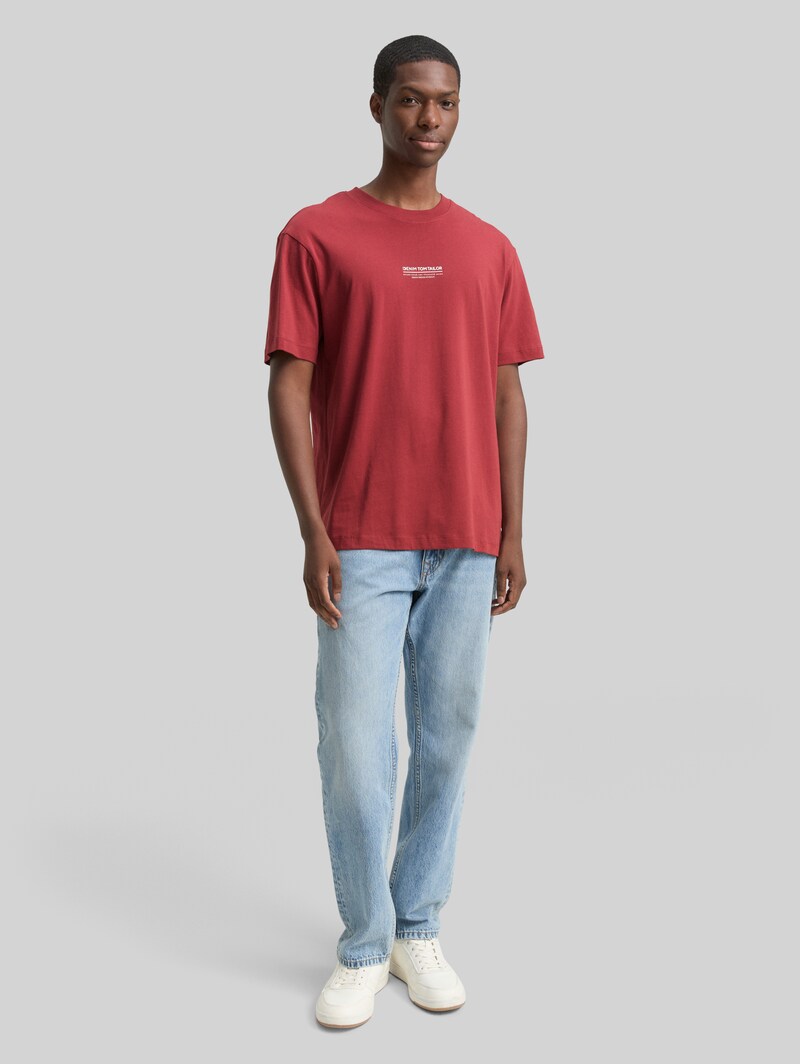 Tom Tailor Relaxed Fit T-Shirt aus Baumwolle - Burnt Russet
