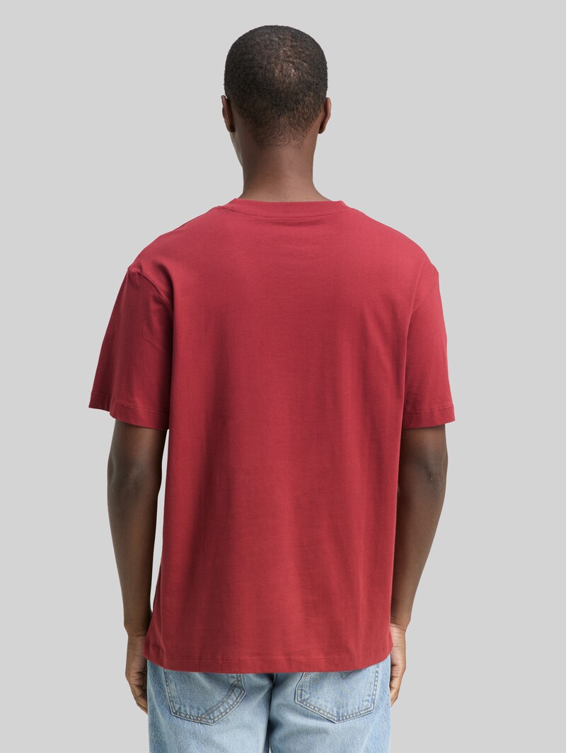 Tom Tailor Relaxed Fit T-Shirt aus Baumwolle - Burnt Russet