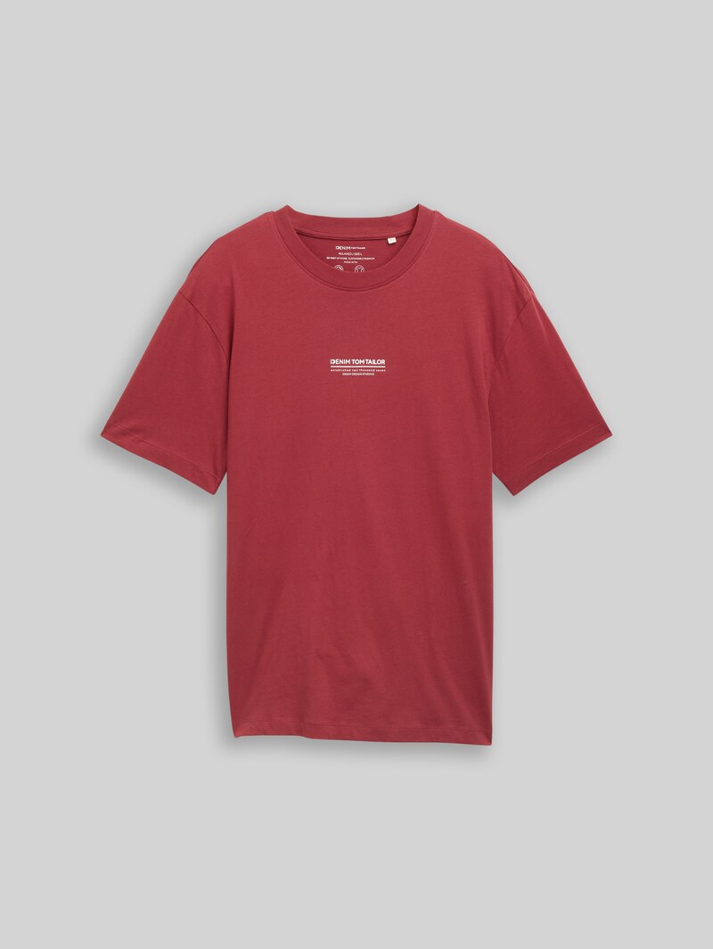 Tom Tailor Relaxed Fit T-Shirt aus Baumwolle - Burnt Russet