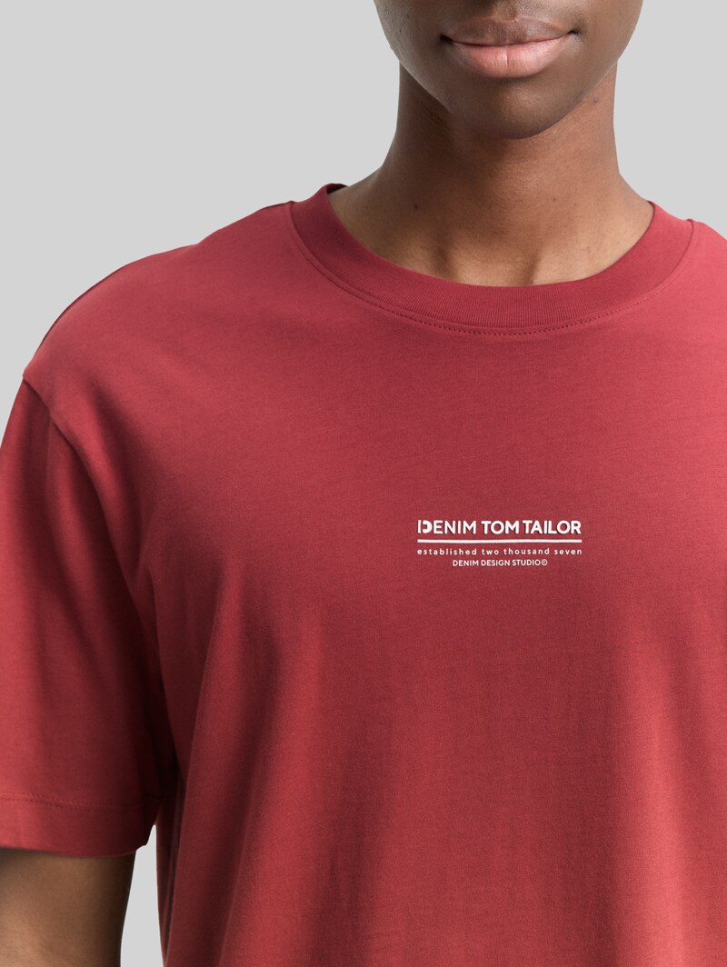 Tom Tailor Relaxed Fit T-Shirt aus Baumwolle - Burnt Russet