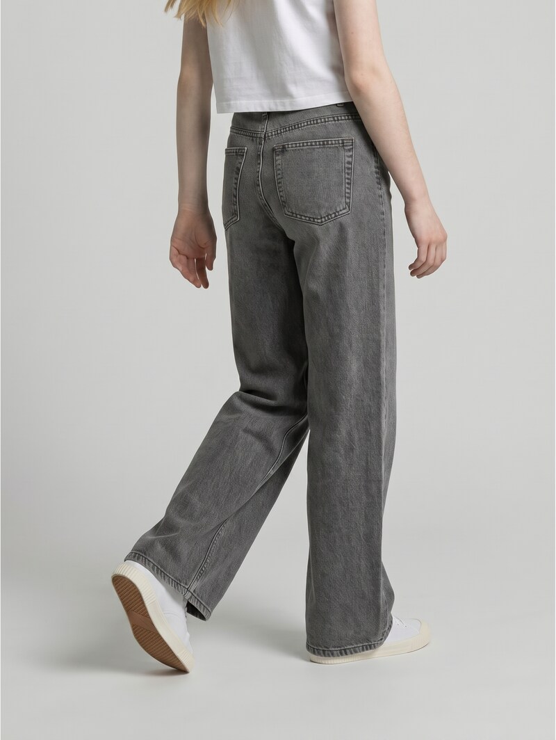 Tom Tailor Wide Leg Jeans - Used Mid Stone Grey Denim Tom Tailor Wide Leg Jeans - Used Mid Stone Grey Denim