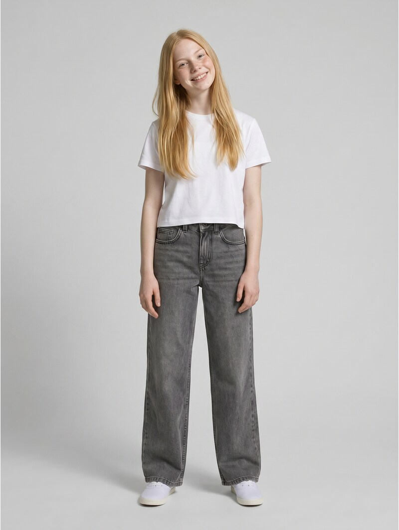 Tom Tailor Wide Leg Jeans - Used Mid Stone Grey Denim