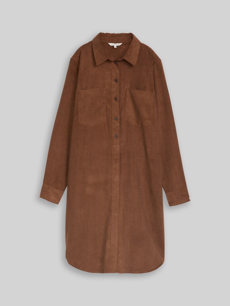 Tom Tailor Cordkleid mit Eingriffstaschen - Camel