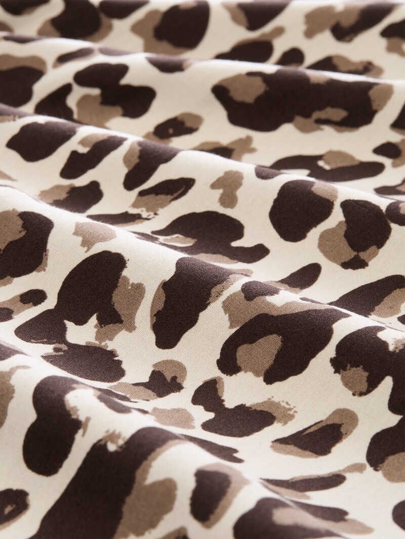 Tom Tailor Plus Size - T-Shirt mit Leo-Print - Brown Beige Leo Print