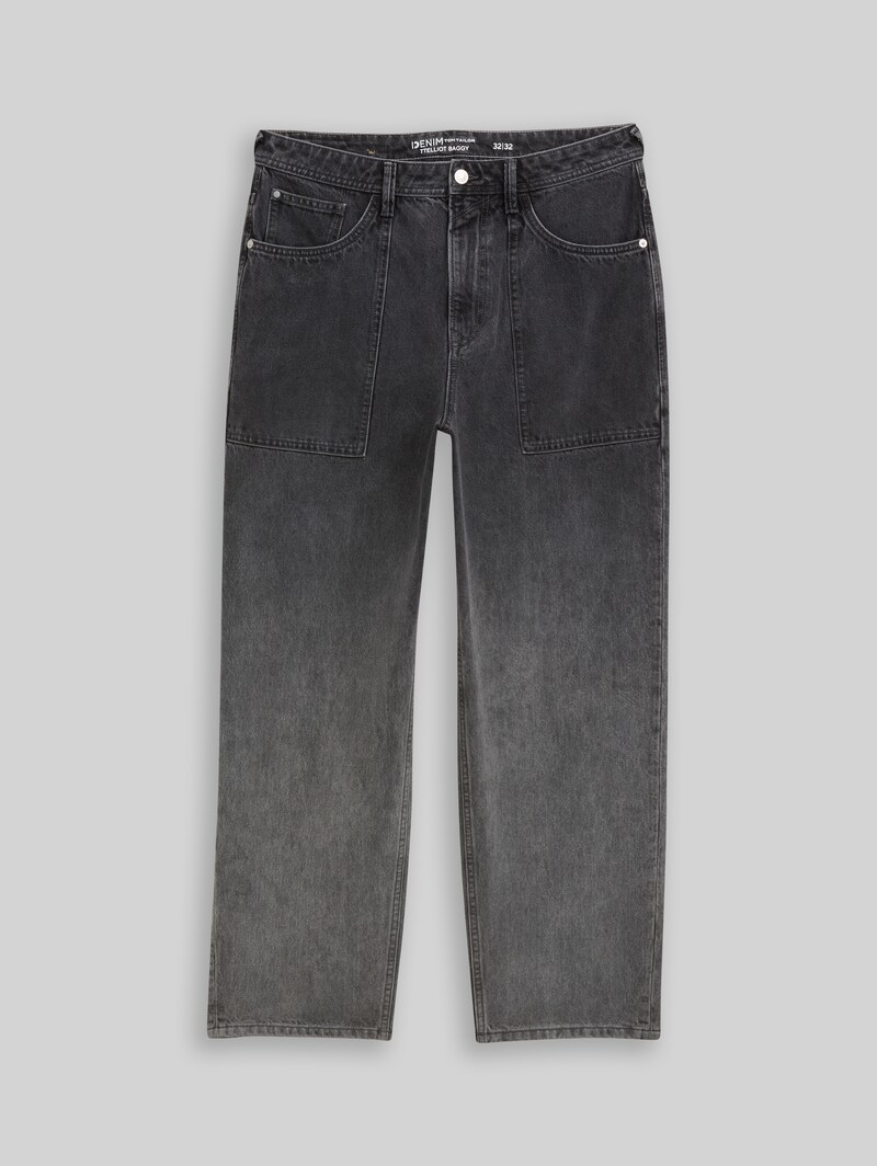 Tom Tailor TTELLIOT BAGGY Jeans - Black Grey Gradient Denim