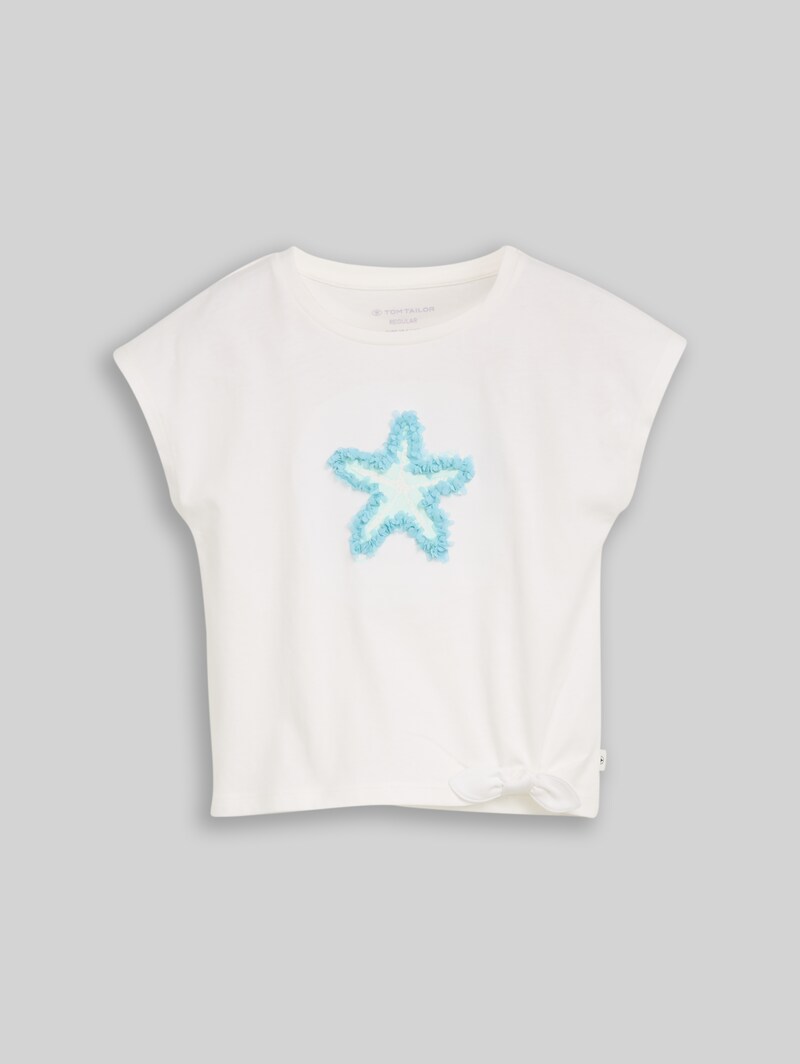 Tom Tailor T-Shirt mit Knoten-Detail - Whisper White