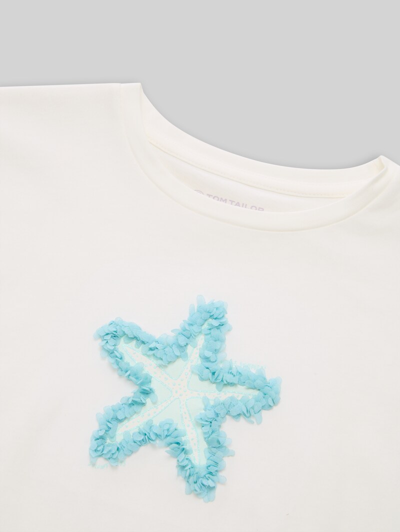 Tom Tailor T-Shirt mit Knoten-Detail - Whisper White