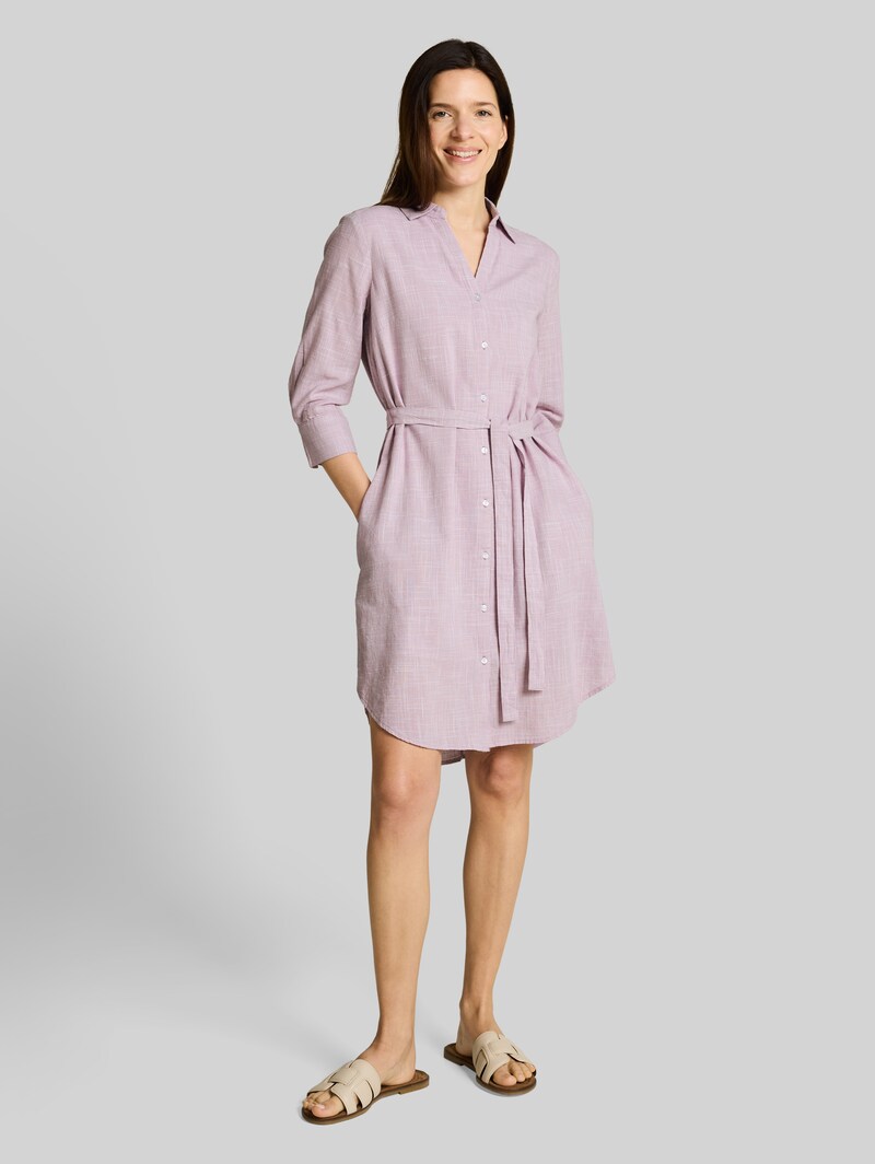 Tom Tailor Blusenkleid mit Bindegürtel - Light Elderberry Tom Tailor Blusenkleid mit Bindegürtel - Light Elderberry