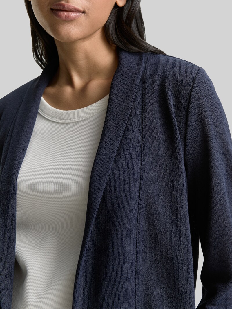 Tom Tailor Cardigan mit Schalkragen - Sky Captain Blue