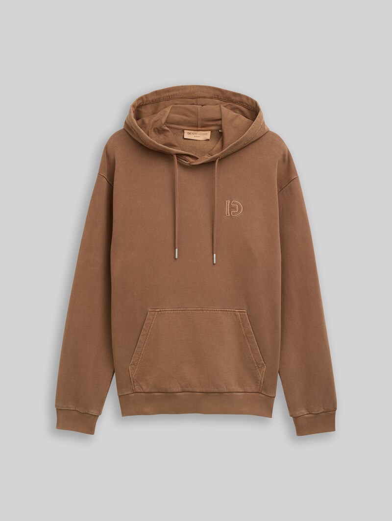 Tom Tailor Overdyed Hoodie Sweatshirt - Golden Clay