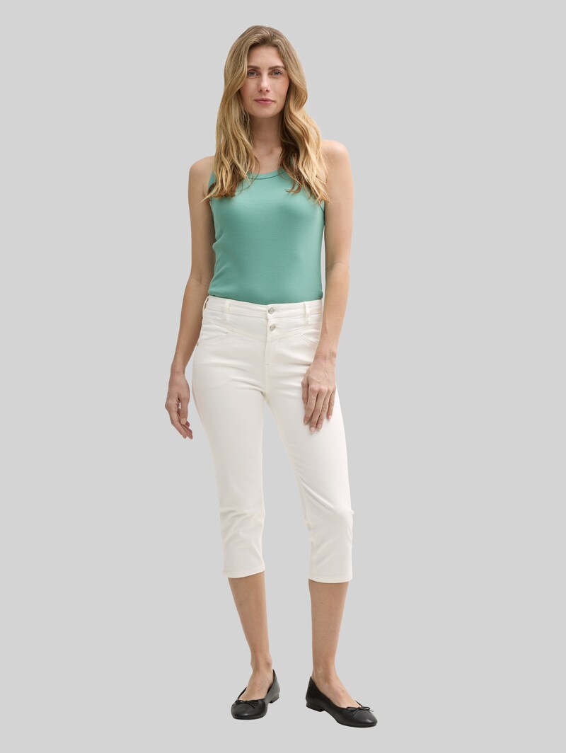Tom Tailor TTKATE SLIM CAPRI Jeans - Whisper White