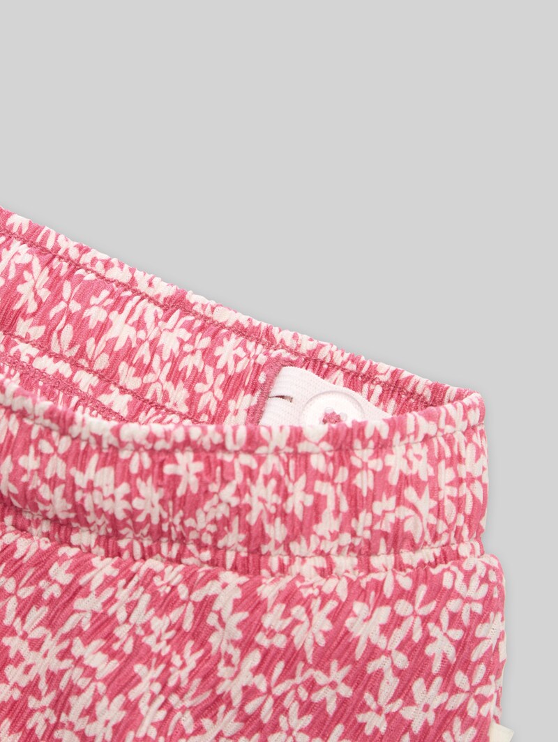 Tom Tailor Mini-Rock mit Zierknopfleiste - Small Pink Flower Print