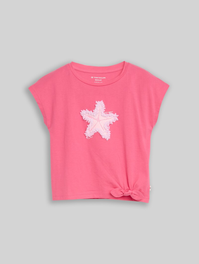 Tom Tailor T-Shirt mit Knoten-Detail - Flashy Pink