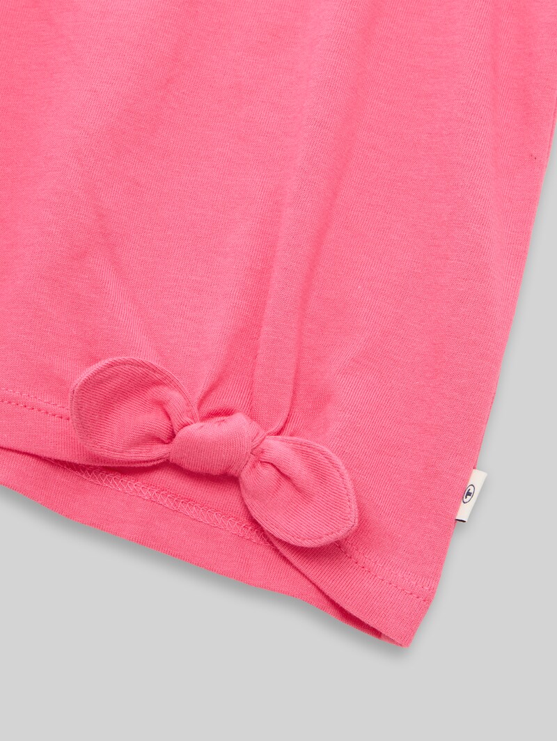 Tom Tailor T-Shirt mit Knoten-Detail - Flashy Pink