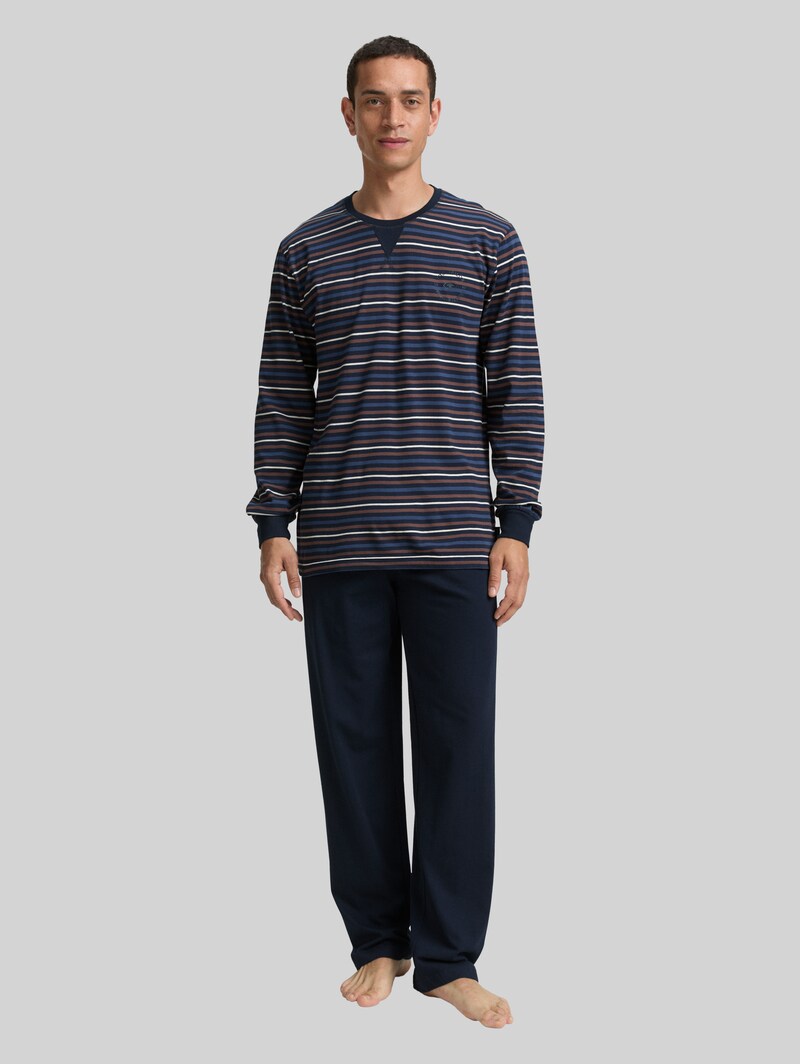Tom Tailor Pyjama-Set mit Streifenmuster - Brown-dark-ringlet Tom Tailor Pyjama-Set mit Streifenmuster - Brown-dark-ringlet