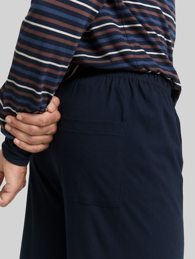 Tom Tailor Pyjama-Set mit Streifenmuster - Brown-dark-ringlet