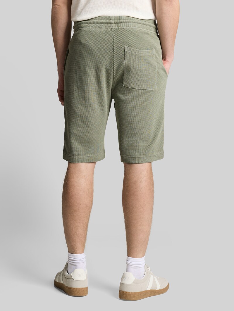 Tom Tailor Shorts mit Waffelstruktur - Greyish Shadow Olive Tom Tailor Shorts mit Waffelstruktur - Greyish Shadow Olive