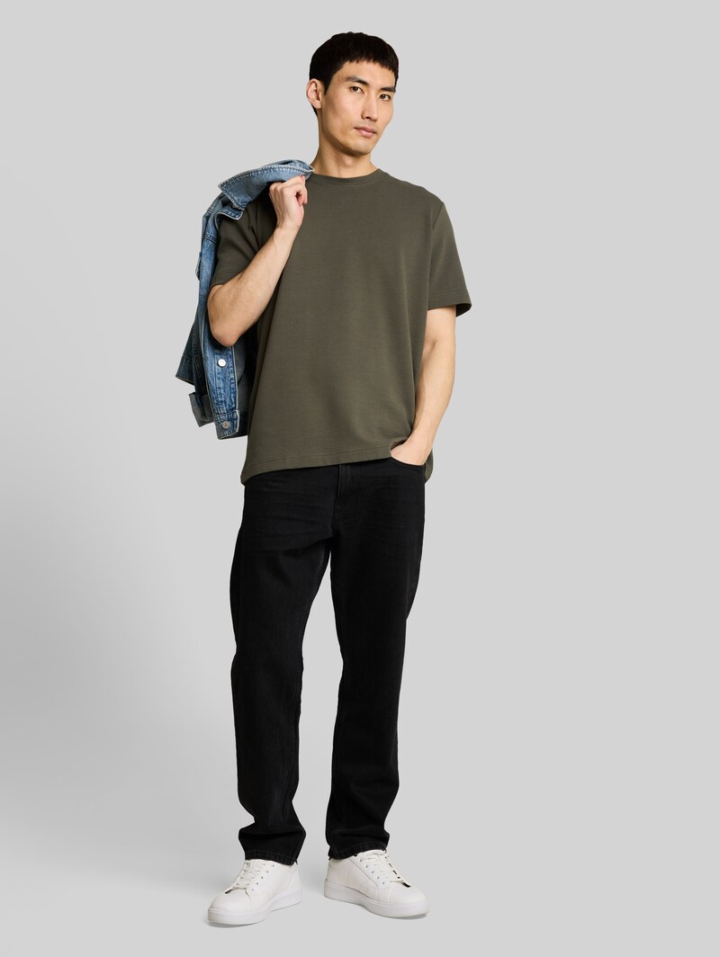 Tom Tailor T-Shirt aus Baumwolle - Leaf Green Ottoman