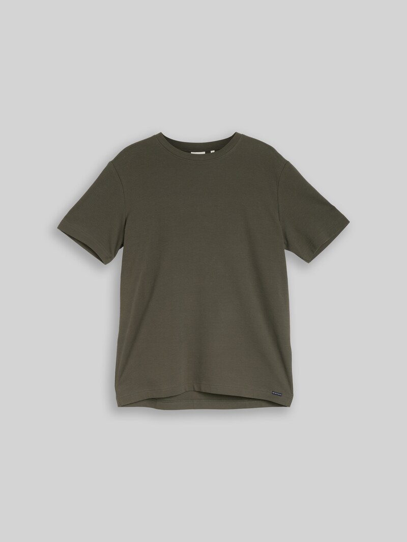 Tom Tailor T-Shirt aus Baumwolle - Leaf Green Ottoman