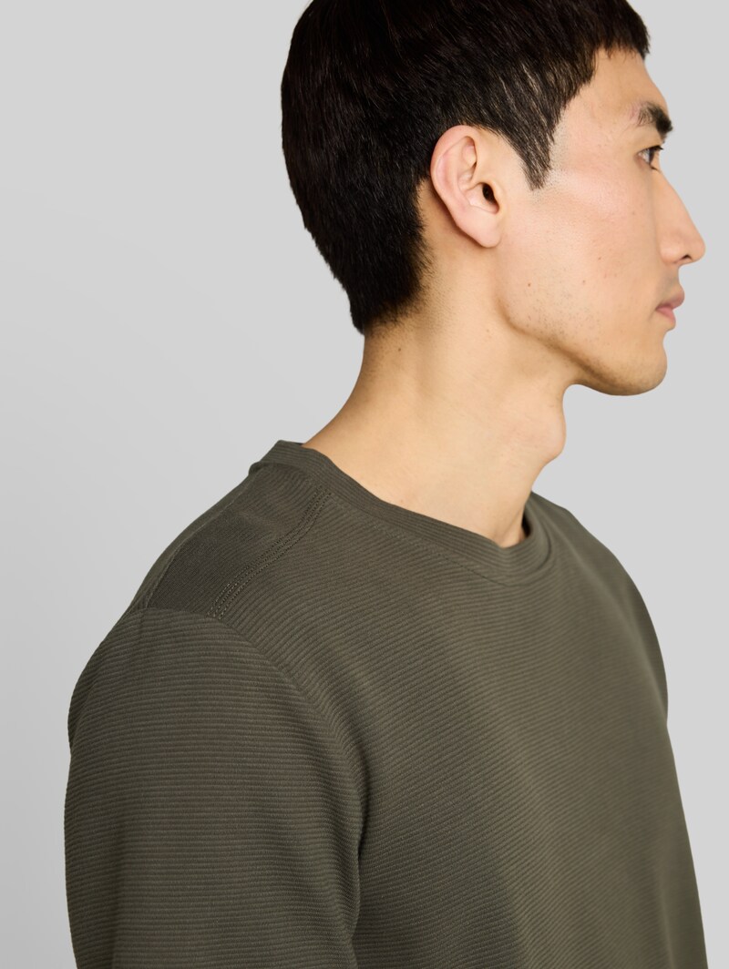 Tom Tailor T-Shirt aus Baumwolle - Leaf Green Ottoman