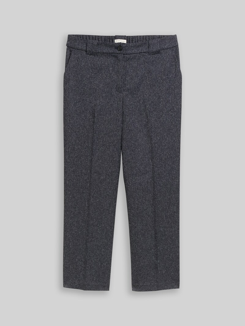 Tom Tailor TTMIA STRAIGHT Hose in Melange-Optik - Lunar Eclipse Blue Structure