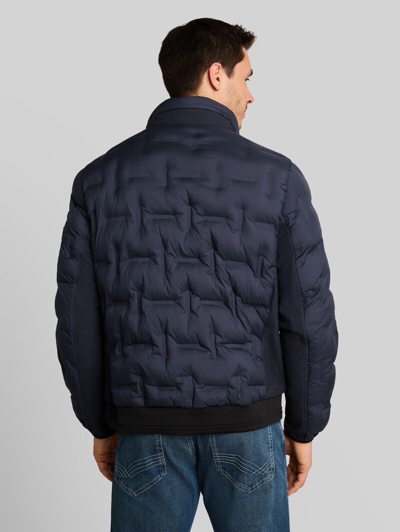 Tom Tailor Hybrid Steppjacke mit verstaubarer Kapuze - Sky Captain Blue