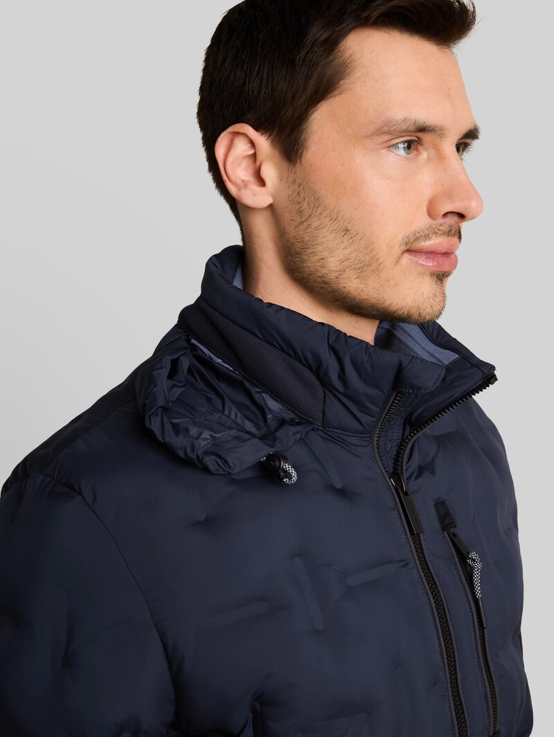 Tom Tailor Hybrid Steppjacke mit verstaubarer Kapuze - Sky Captain Blue