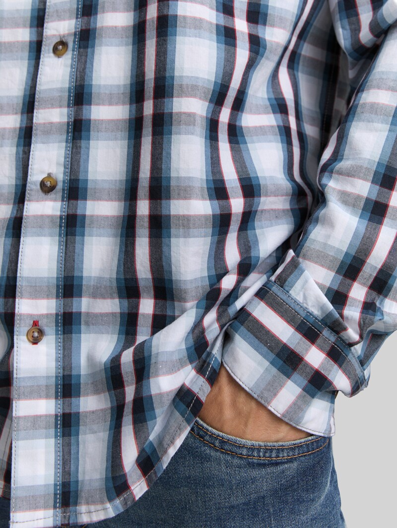 Tom Tailor Regular Fit Hemd mit Karo-Muster - White Blue Shades Check