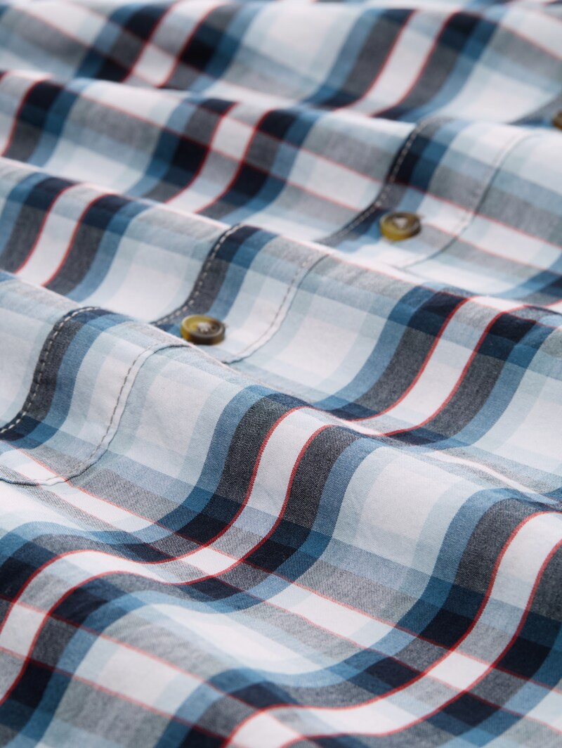 Tom Tailor Regular Fit Hemd mit Karo-Muster - White Blue Shades Check