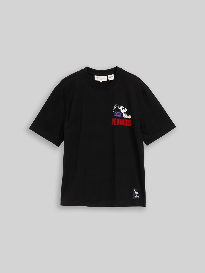 Tom Tailor Relaxed Fit T-Shirt mit Snoopy-Print - Black