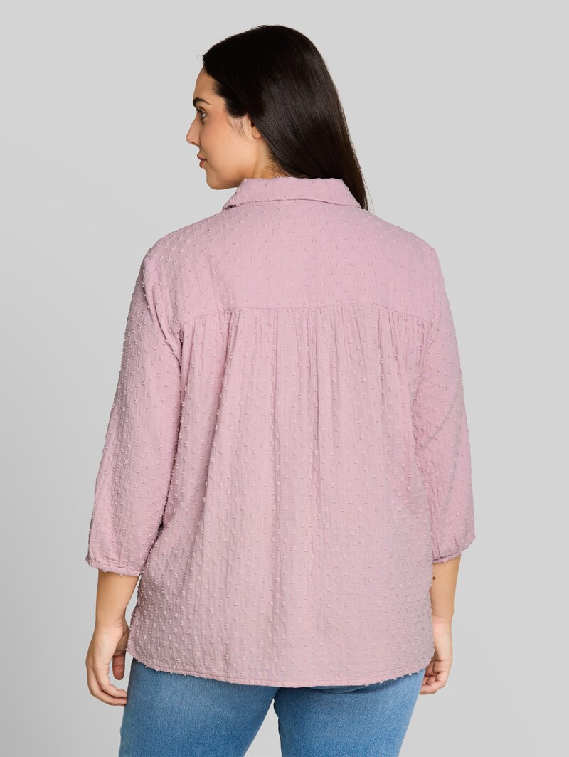 Tom Tailor Plus Size - Bluse aus Baumwolle - Light Elderberry