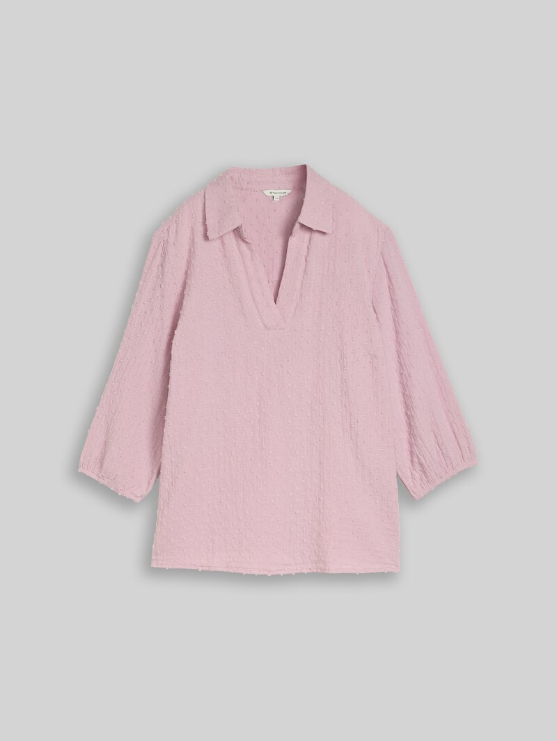 Tom Tailor Plus Size - Bluse aus Baumwolle - Light Elderberry