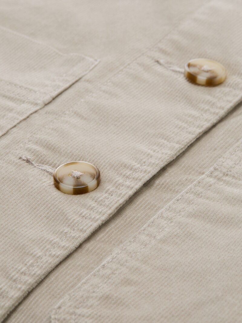 Tom Tailor Oversize Cordjacke - Soft Taupe Grey