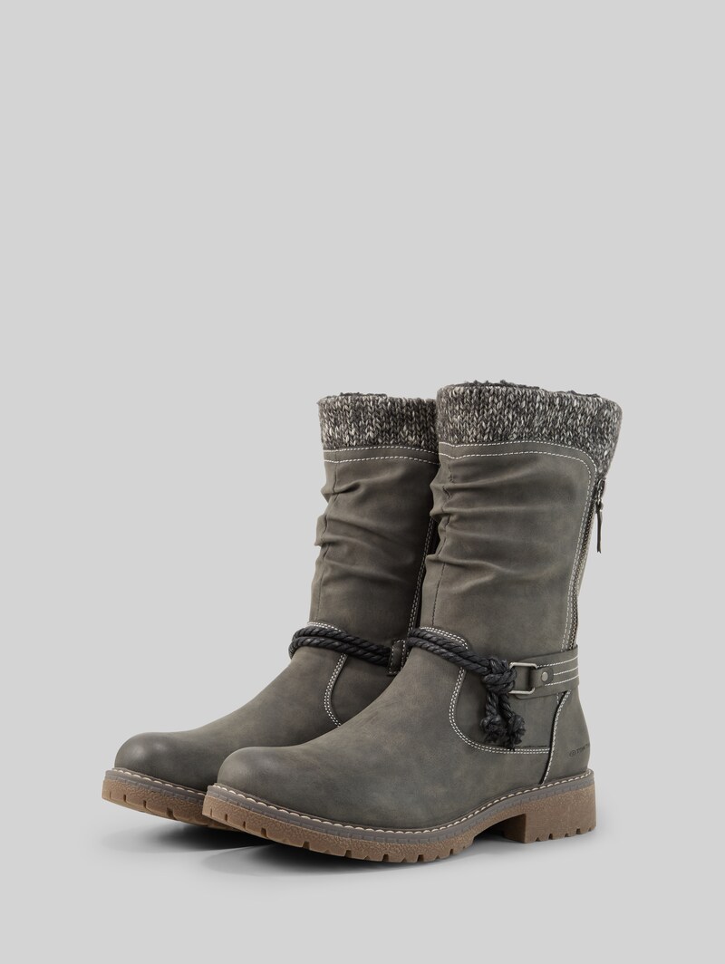 Tom Tailor Wasserfeste Stiefel mit Strick-Einsatz - Coal