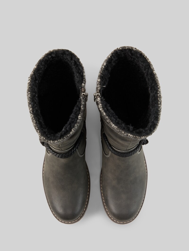 Tom Tailor Wasserfeste Stiefel mit Strick-Einsatz - Coal
