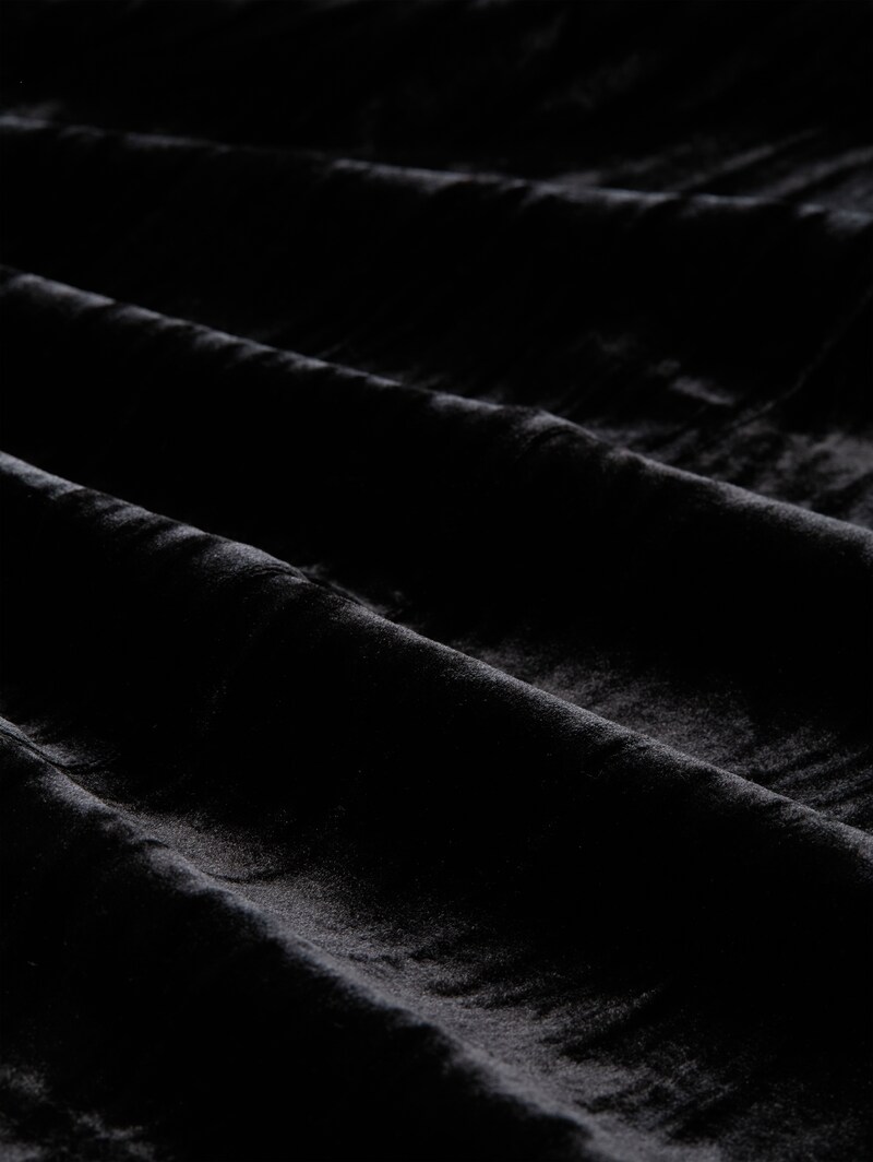 Tom Tailor Mini-Samtkleid mit Schleifen-Detail - Deep Black