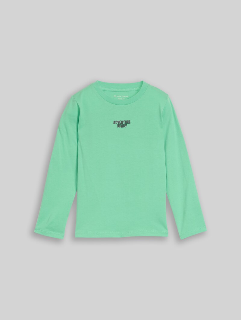 Tom Tailor Langarmshirt mit Rückenprint - Leafy Green