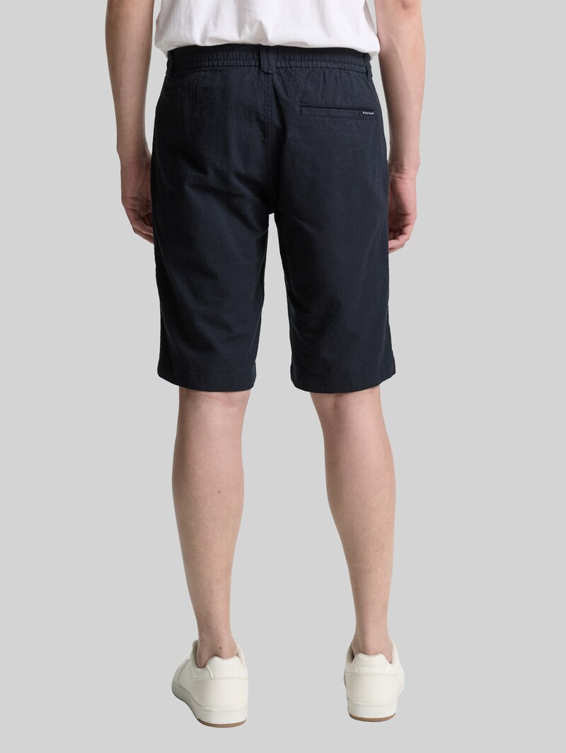 Tom Tailor Regular Fit Shorts mit Leinenanteil - Sky Captain Blue Tom Tailor Regular Fit Shorts mit Leinenanteil - Sky Captain Blue