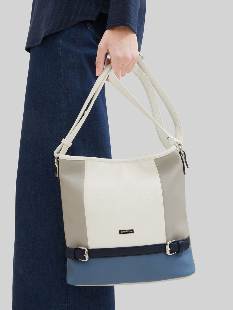 Tom Tailor TTJUNA Beuteltasche mit Colour Blocking - Denim Blue