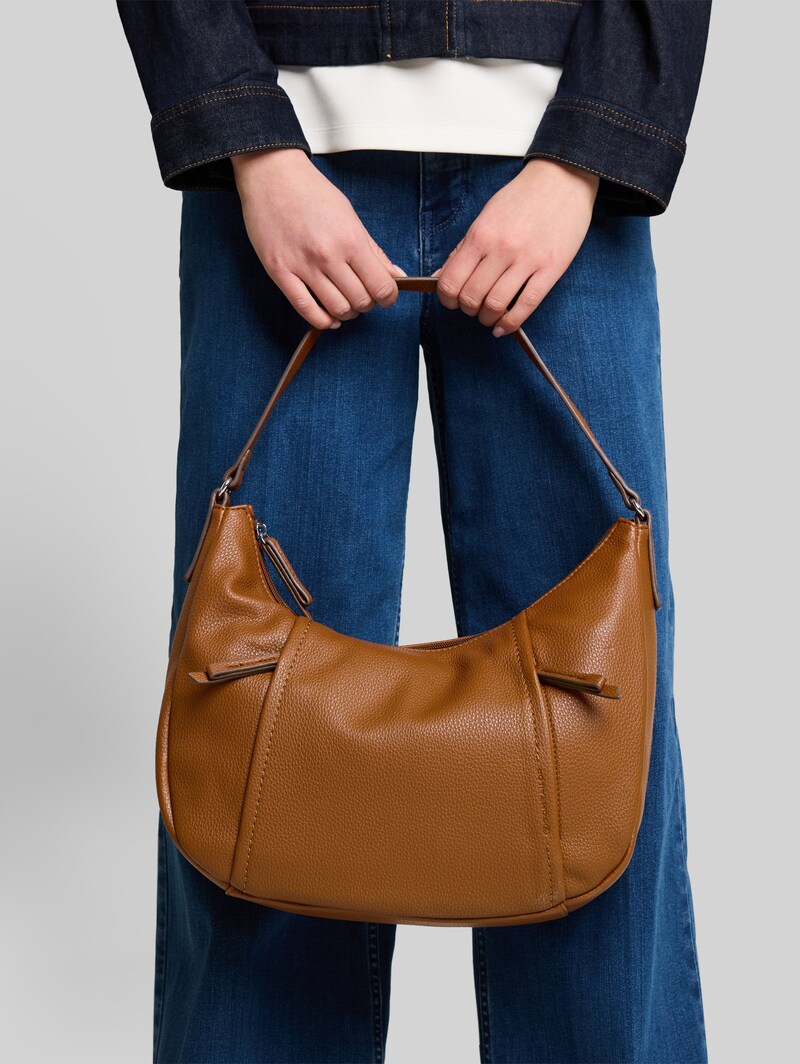 Tom Tailor TTBECA M Beuteltasche mit Reißverschluss-Details - Cognac / Brandy