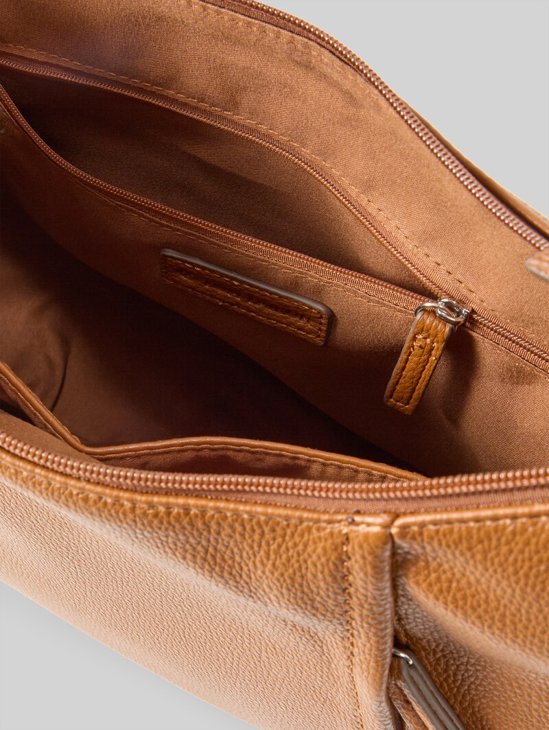 Tom Tailor TTBECA M Beuteltasche mit Reißverschluss-Details - Cognac / Brandy
