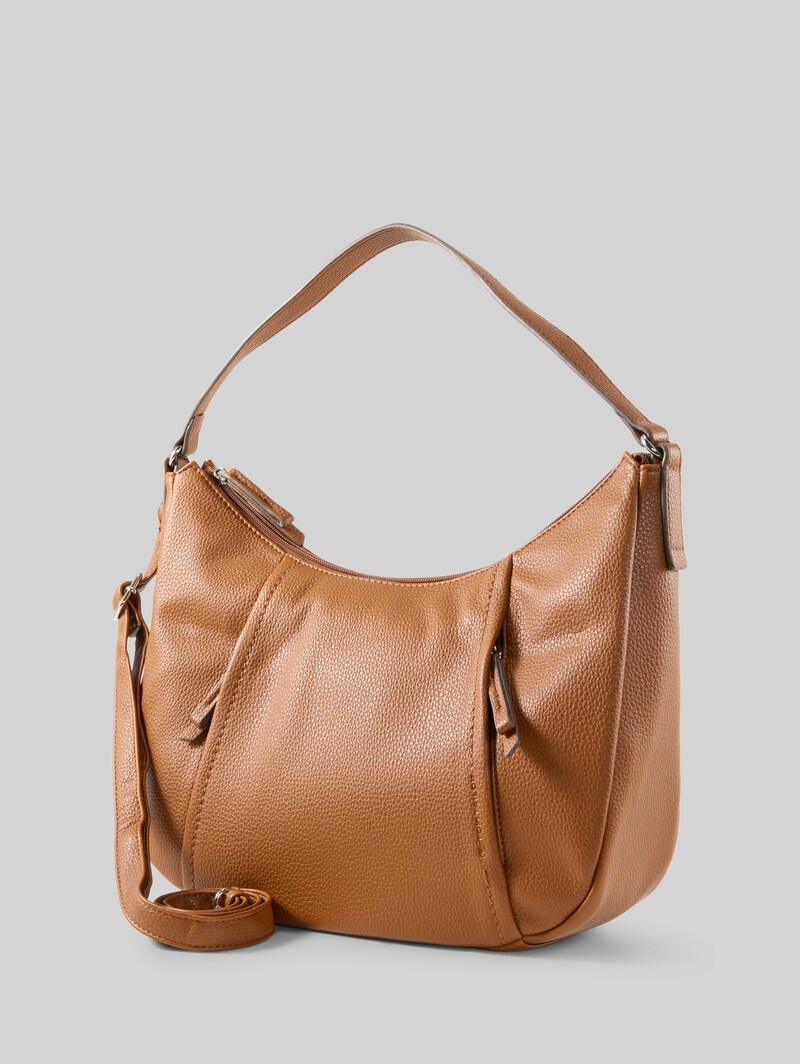 Tom Tailor TTBECA M Beuteltasche mit Reißverschluss-Details - Cognac / Brandy